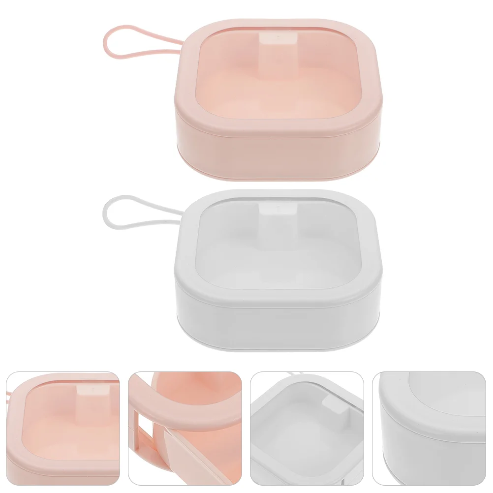 

2pcs Hair Clip Storage Case Hair Accessories Box Rubber Band Holder Boxes