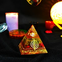 reiki crystal orgonite energy generator orgone pyramid for emf protection original resin crystal jewelry ornament