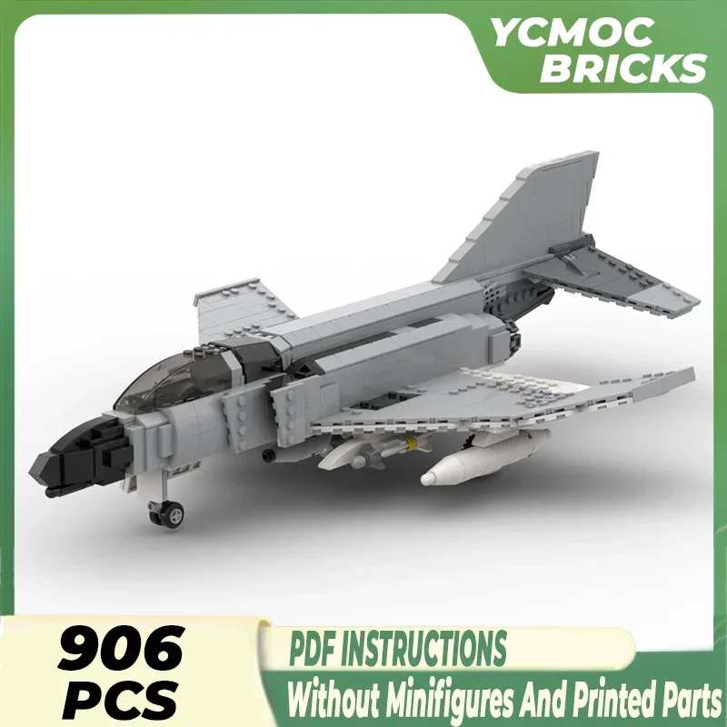 Техническая модель Moc Bricks F-4J Phantom II военно-морской истребитель модульные
