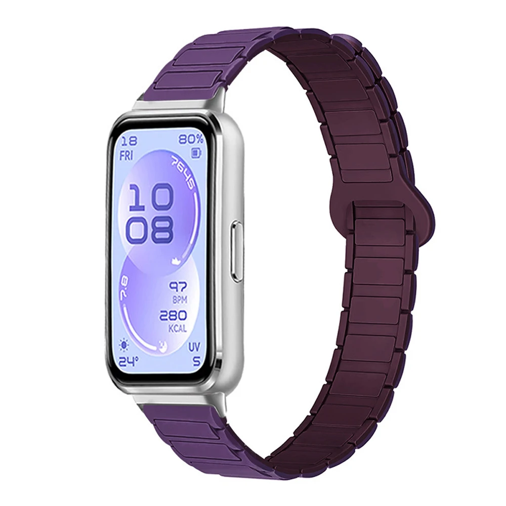 Фото Магнитный ремешок для Huawei Band 11 Pro, силиконовый браслет для Huawei Band 11/10/9/8, ремешок для часов Huawei Band 11 Pro №4