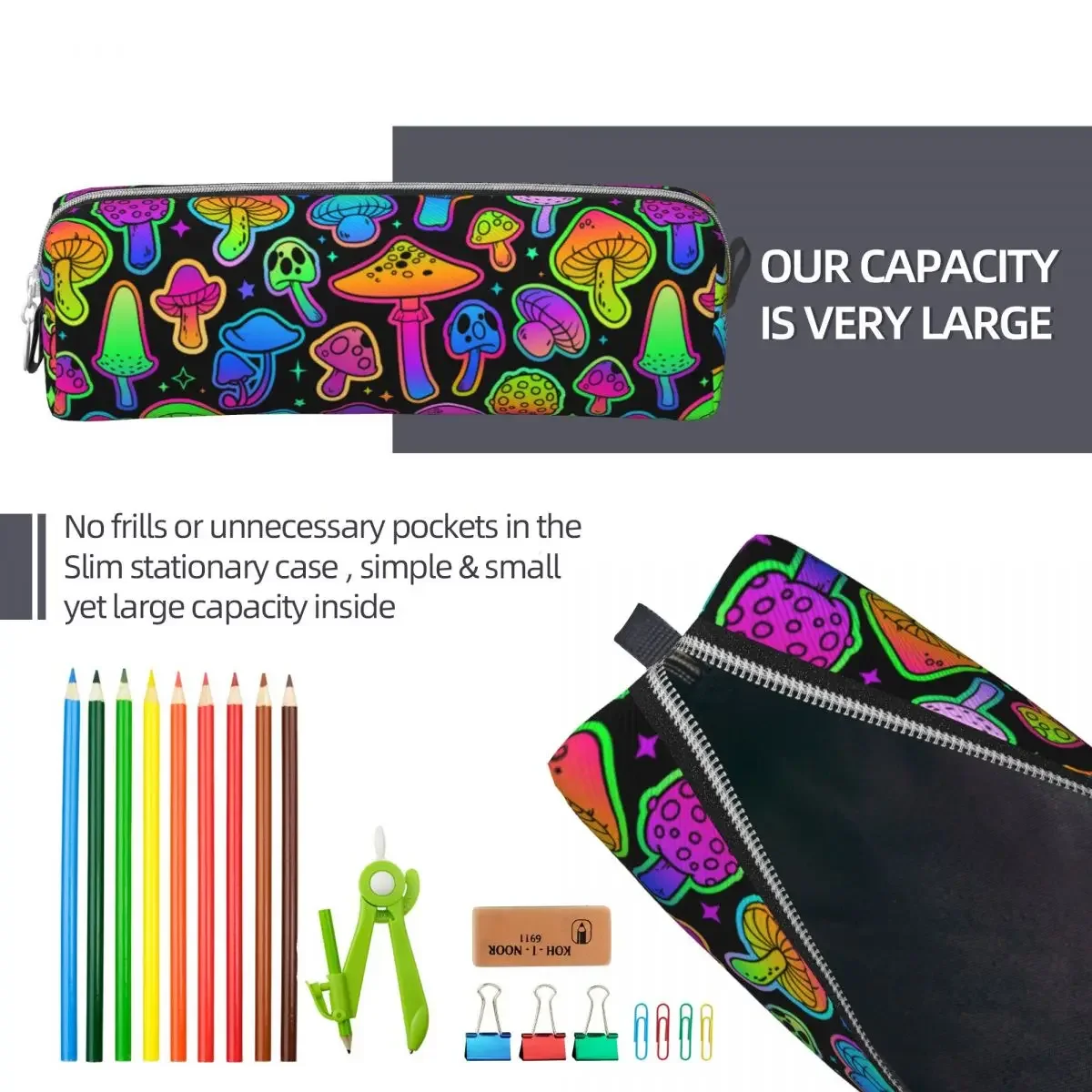 Милые разноцветные Пеналы психоделические коробка для ручек Детская сумка