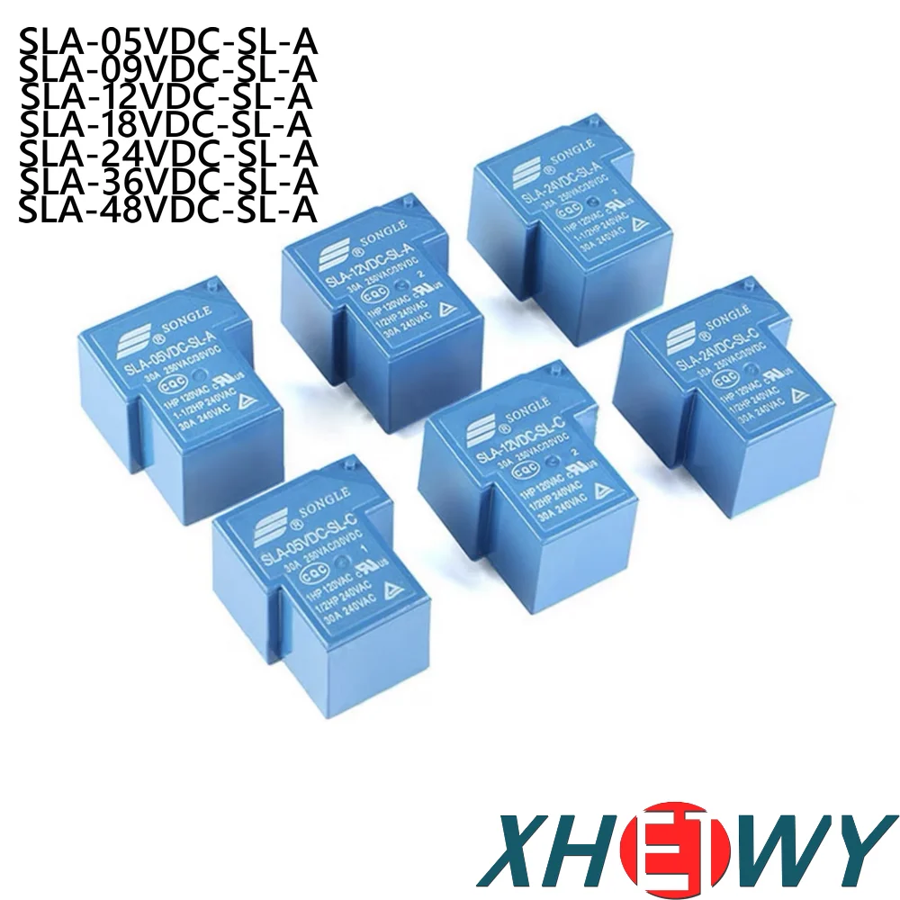Реле SLA-48VDC-SL-A (5-контактное), один комплект нормально разомкнутых 30А 250 В переменного тока SLA-05 12 24 48 В постоянного тока-SL-A SLA-05VDC-SL-A SLA-12VDC-SL-A SLA-24VDC