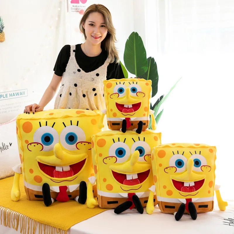 

Spongebob 3d Stereo Plush Toy 45/55/65cm Soft Stuffed Pillow Backrest Car Decoration Kawaii Squarepants Children Toy Gift