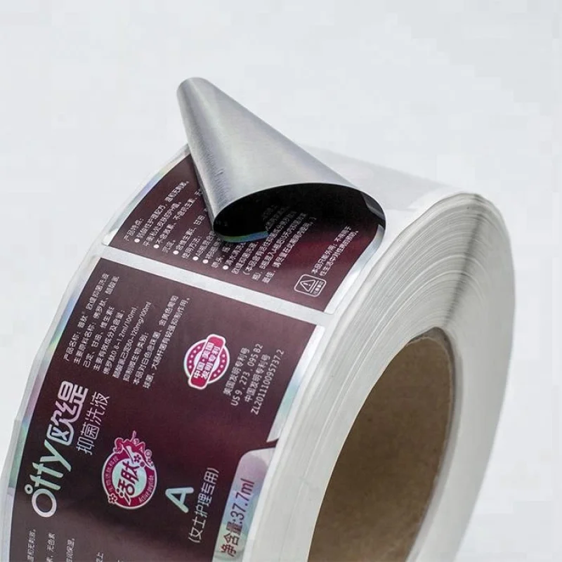 Product bottle label printing custom adhesive sticker roll waterproof vinyl stickers