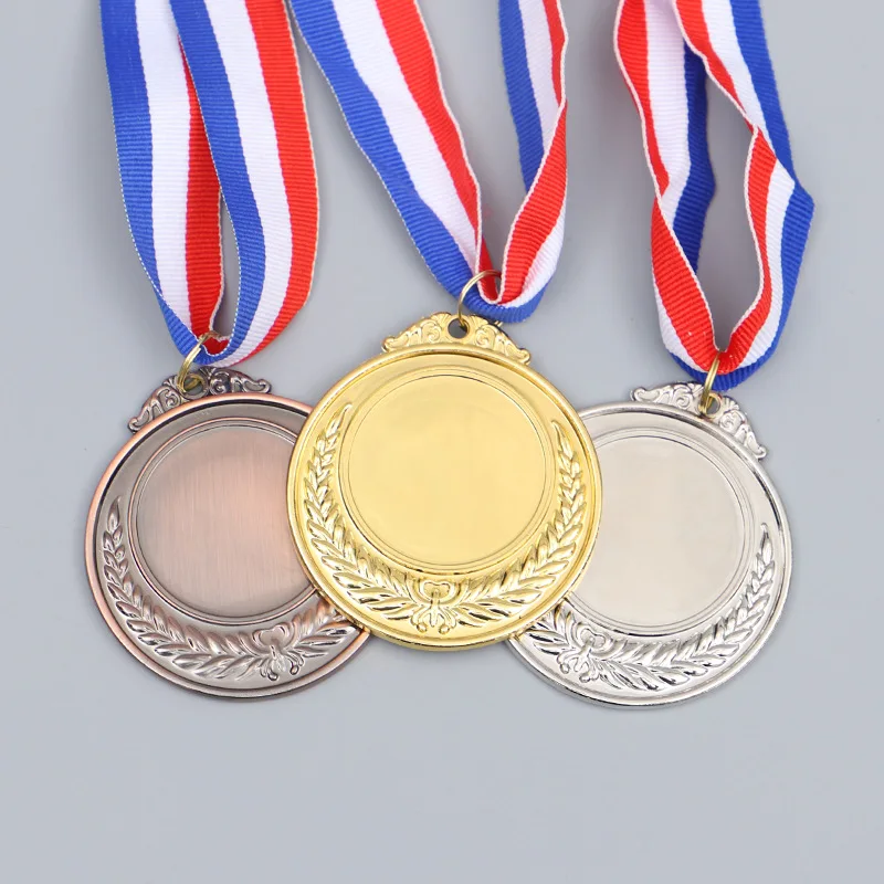 

Design Your Own Award Medals Ear of Wheat Medal Color Ribbon Gold Silver Bronze Winner Reward Children Kids Game Prize for Sport