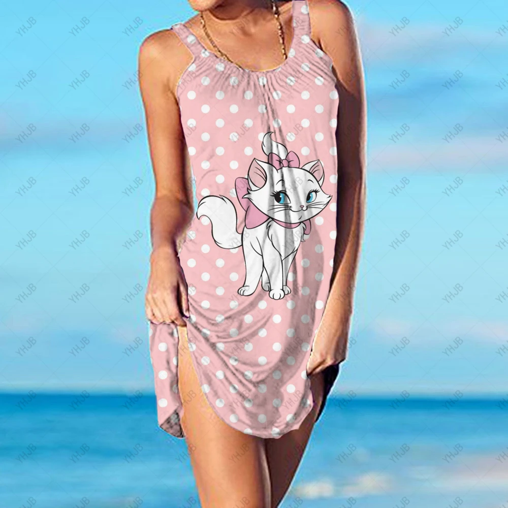 Женское винтажное платье Микки Маус пляжный сарафан на бретельках Брендовое