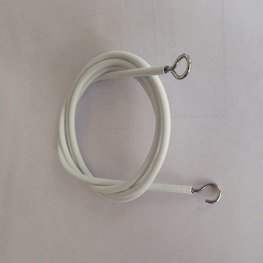 

3 Meter Length PVC Window Cord Cable Net Curtain Wire White Windows Curtain Line With Hooks & Eyes For Caravans Boats
