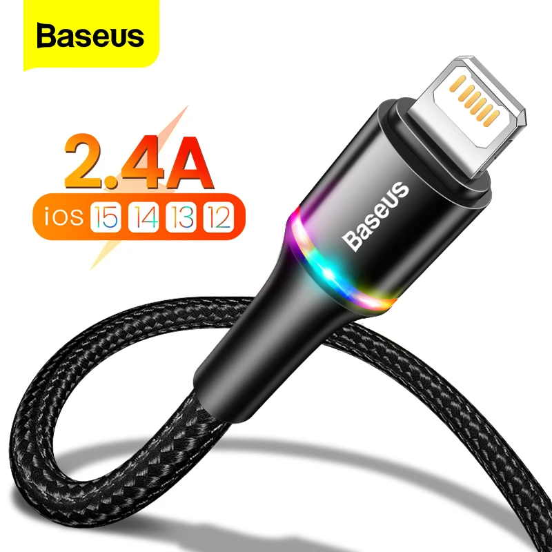 Baseus – câble d'éclairage USB pour recharge rapide et transfert de données  cordon de chargeur pour