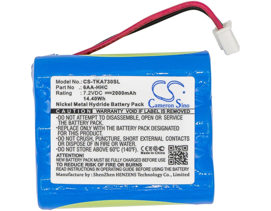 CS 2000mAh  Battery For TDK 6AA-HHC Life on Record A73  Life on Record A73 Boombox
