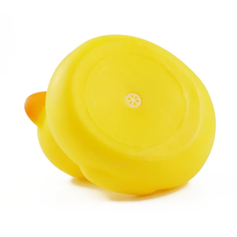 Cute Duck Baby rattle Bath toys Squeeze animal Rubber toy duck BB Bathing water toy Race Squeaky Rubber yellow Duck Classic Toys images - 6