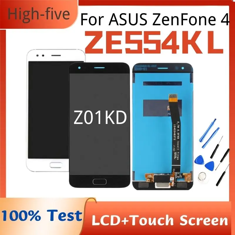 Оригинальный ЖК-дисплей 5,5 дюйма для ASUS ZenFone 4 ZE554KL Z01KD, ЖК-дисплей, сенсорный экран, дигитайзер, замена в сборе с рамкой