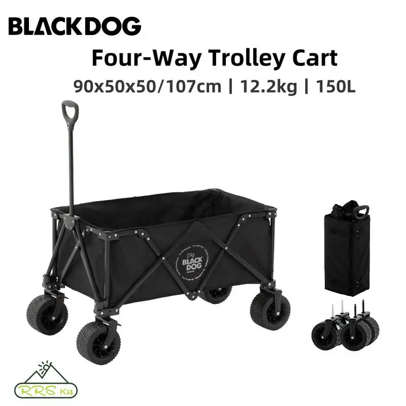 

Naturehike-BlackDog 150L Outdoor Trolley Portable Camping Cart Storage Detachable Folding Push-Pull Outdoor Camp Transport Tools