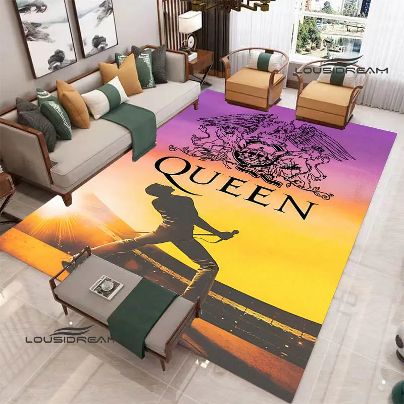 

Queen band print carpet living room bedroom non-slip carpet photography props washroom floor mat door mat birthday gift
