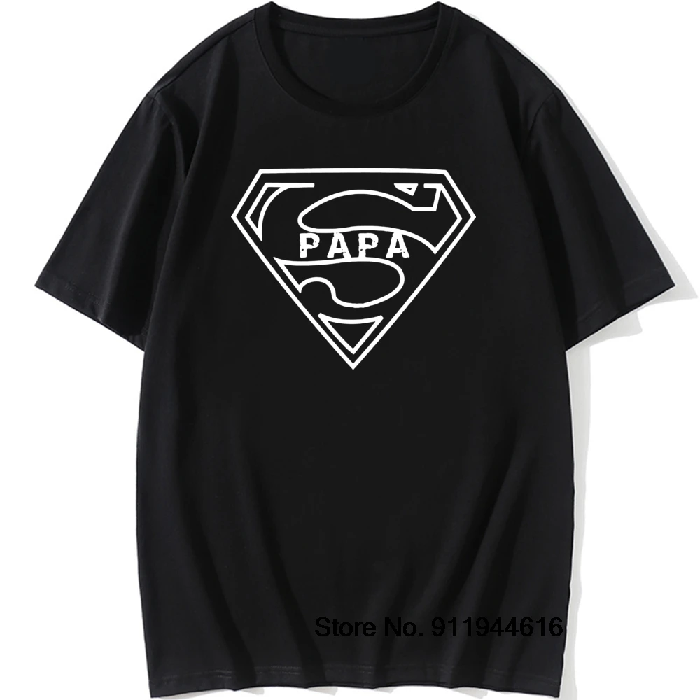 

Подарок на день отца, забавный подарок на день рождения для папы, футболка Super Papa, мужские летние футболки с коротким рукавом, футболки