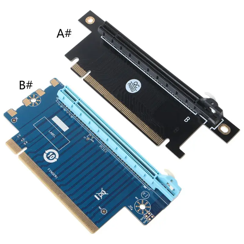 

PCI Express 16X Riser PCIe Graphics Card PCI-E Steering Card 90 Degrees Right Angle Riser Adapter for 1U 2U Host 4/6cm Width