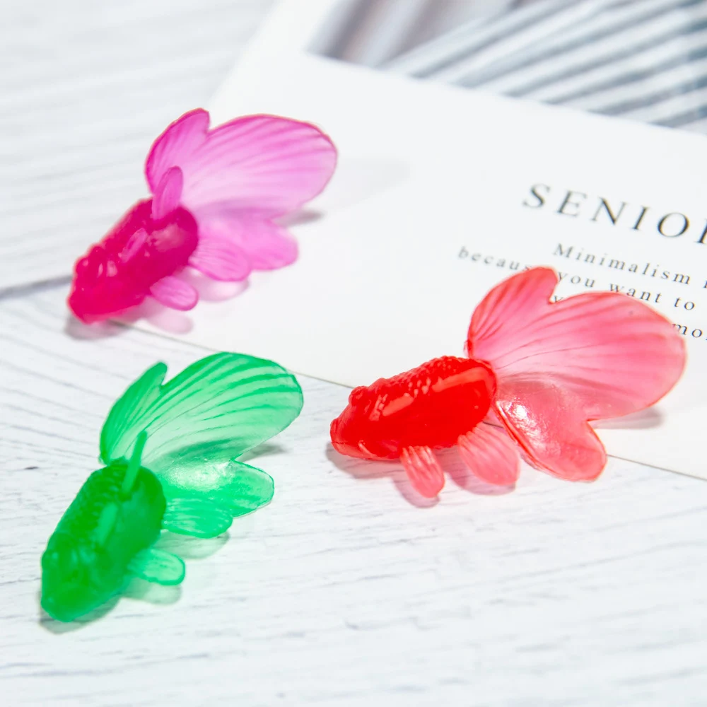 10pcs Simulation Goldfish Baby Bath Toys Soft Rubber Fish Kids Toys Water Play Beach Toy Educational Learning Toys for Children