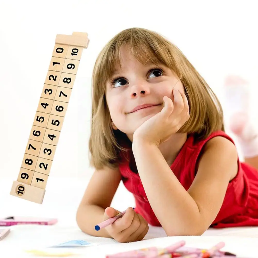 

Деревянная математическая арифметика для раннего обучения, обучающая линейка 1-10 сложений, детские подарки Монтессори, игрушка R2x3