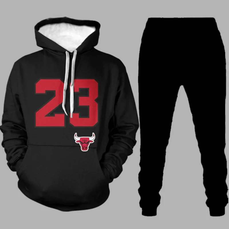 

2022 Модный популярный новый мужской комплект с 3D толстовкой, Модный Полный комплект с 3D-принтом и изысканным рисунком, Мужская Уличная одежд...