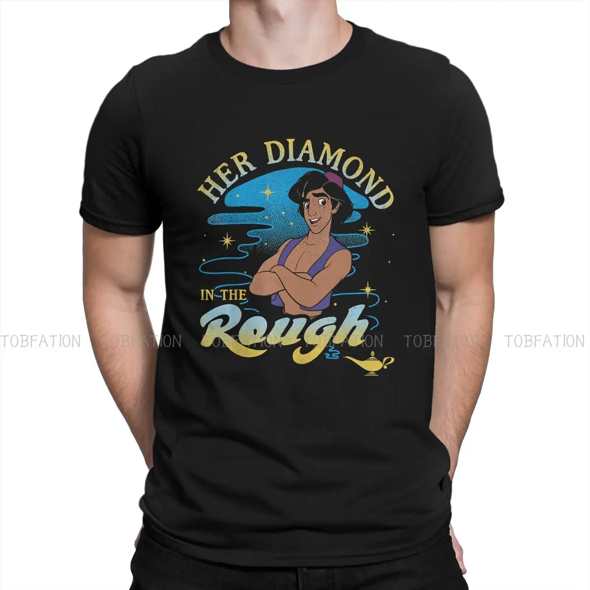 

Her Diamond In The Rough Portrait Man's TShirt Disney Aladdin Movie Crewneck Short Sleeve 100% Cotton T Shirt Top Quality