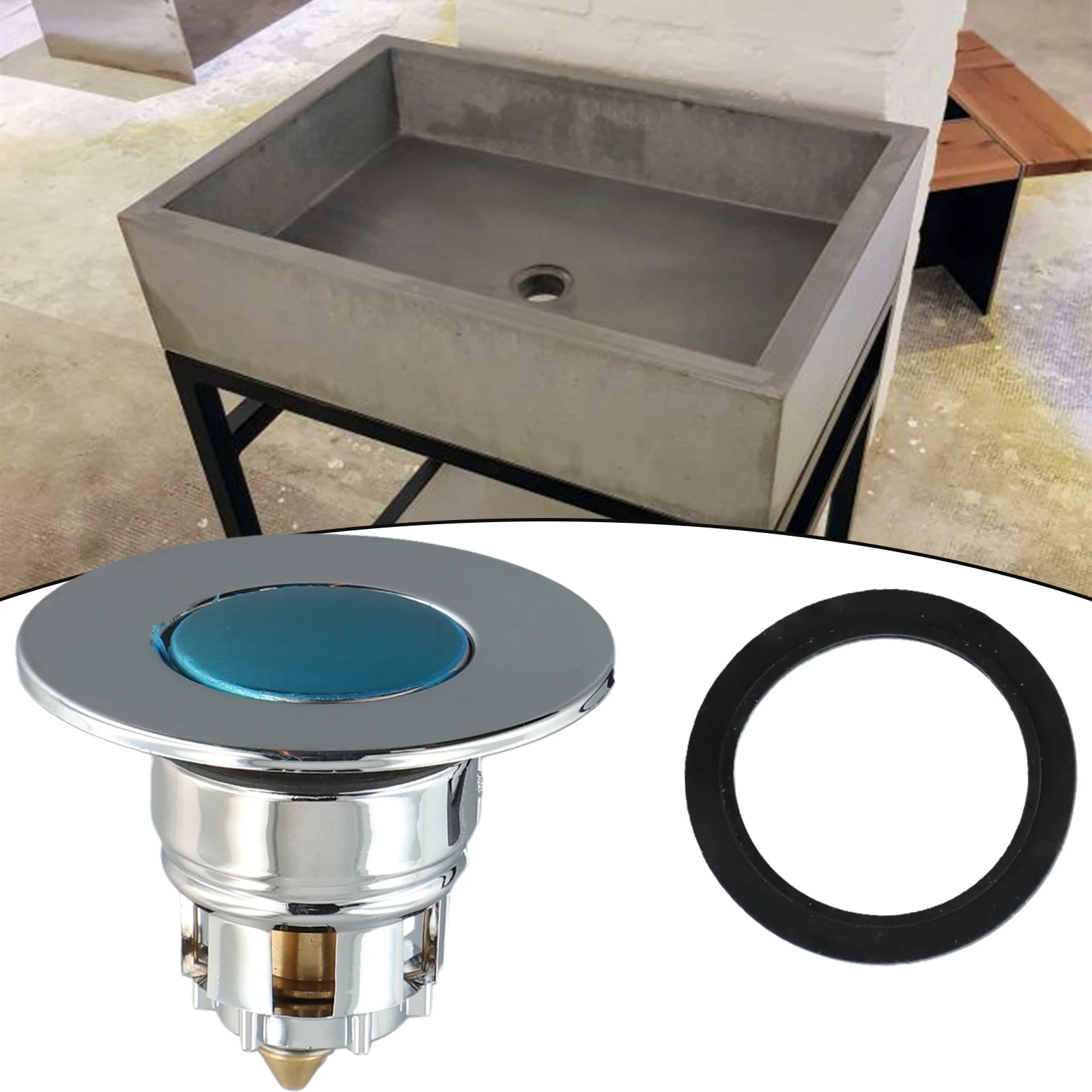 Заглушка сливные фильтрующие кольца для раковины АБС-пластик (клапан) латунь