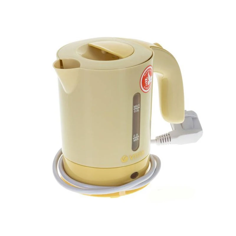 Чайник дорожный Vitek VT-7023 Y(корпус из высококачественного пластика объем 0.5 Л.
