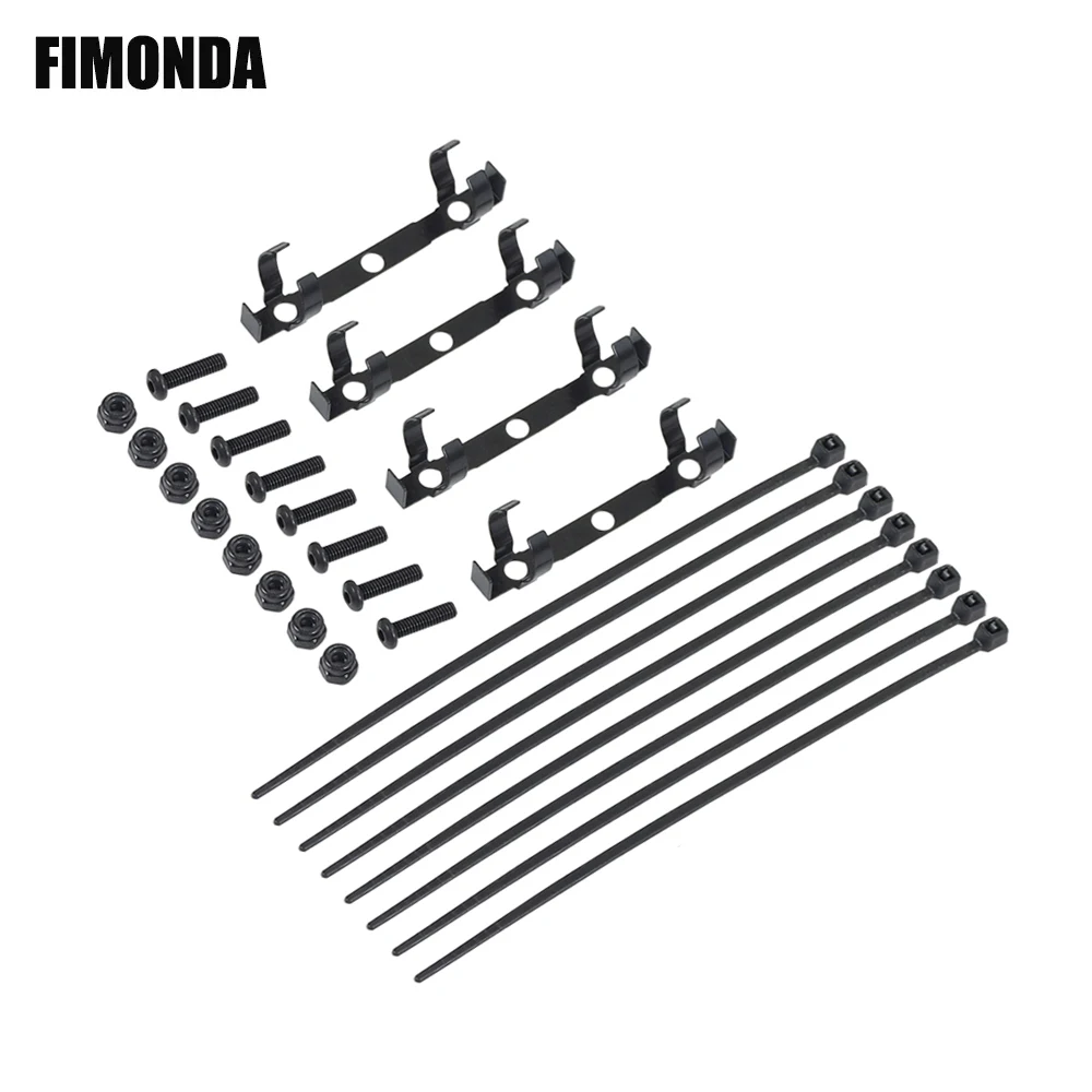 4 шт. RCRUN Piggyback ударное крепление гонки ударные резервуары Монтажная База Зажим для 1/10 RC Crawler Axial SCX10 Капа TRX4