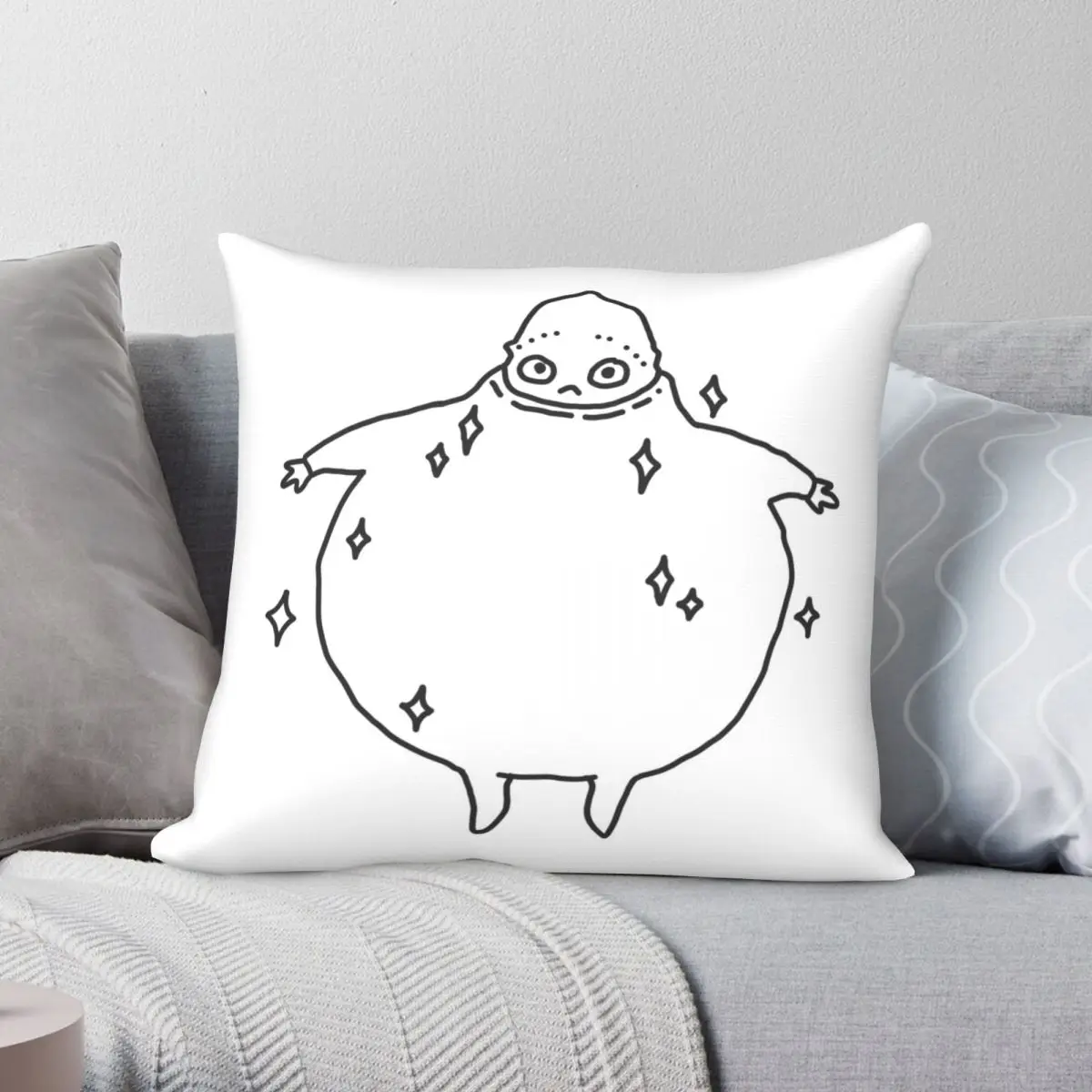 

Boohbah Line Art Pillowcase Polyester Linen Velvet Creative Zip Decor Pillow Case Home Cushion Cover Wholesale 45x45