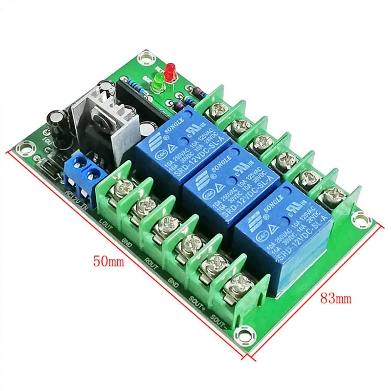 Фото SOTAMIA 600W 2.1 Плата защиты аудиоканалов усилителя звука, трехканальная плата защиты динамиков, DIY усилители звука для домашнего кинотеатра №3