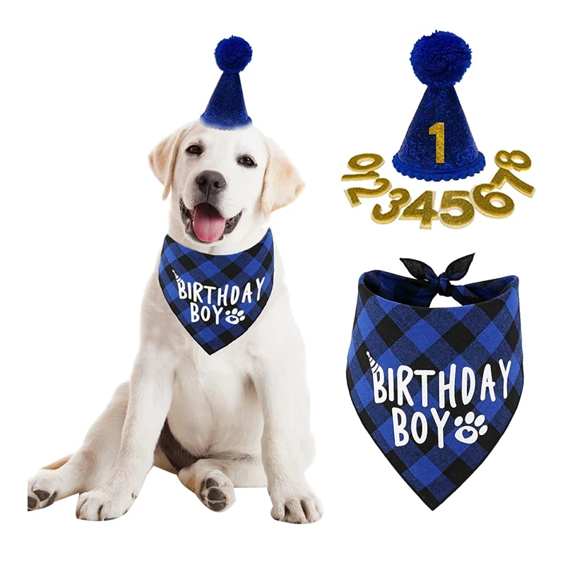 Акция! Товары для вечеринки на день рождения с собакой бандана-шарф номером | Дом