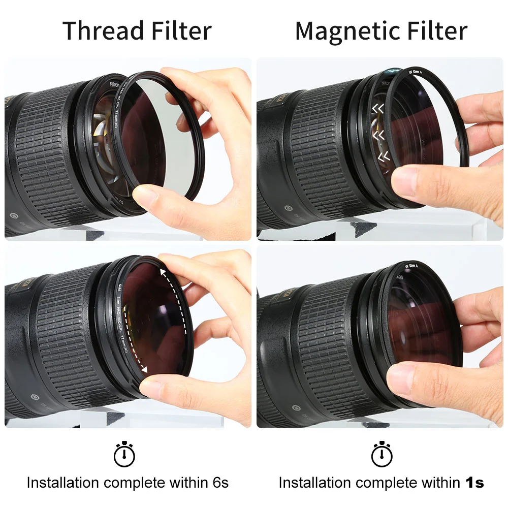 Комплект магнитных фильтров для объектива Nano Coating ND8 ND64 ND1000 5 в 1 нейтральная