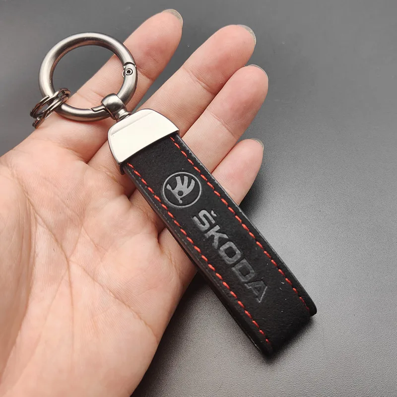Автомобильный брелок замшевый кожаный для ключей автомобильный Стайлинг Skoda Octavia