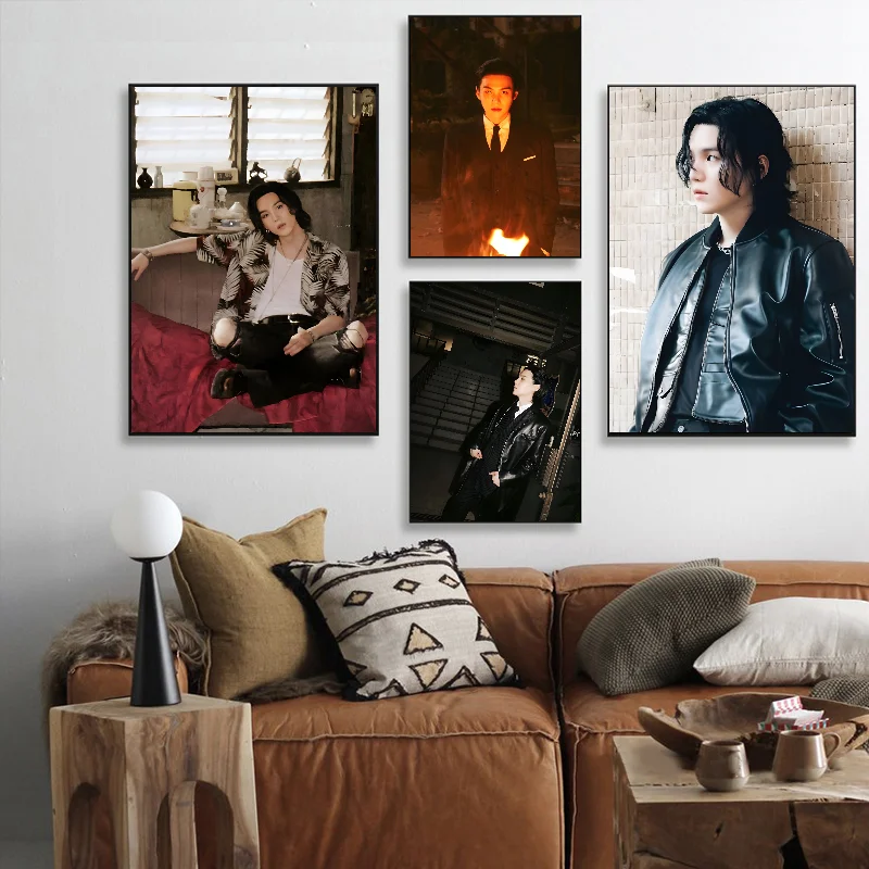 S-Suga Kpop A-Agust D постер самоклеящаяся художественная водостойкая бумажная наклейка