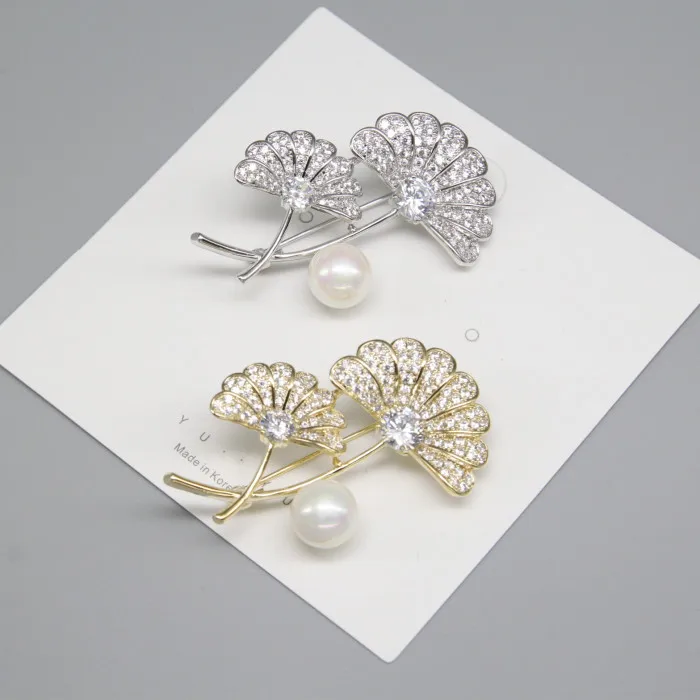 MADALENA SARARA AAAA Цирконий и кристалл инкрустированная жемчугом брошь гол покрытая медь имбирный Стиль тонкая Брошь булавка для женщин ювелирные изделия