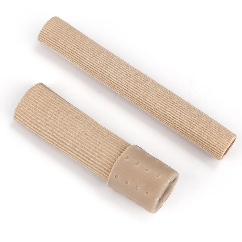 

2Pieces Finger Feet Silicone Toe Tube Thumb Fiber Gel Toe Cover Pad Can Be Cut Separators Protector Bunions Pain Relief Orthotic