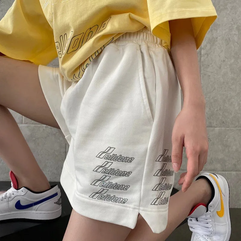 

Korean Style WE11DONE 20AW Letter Logo Sweatpants High Quality Men Women 1:1 Welldone 11 Tethered Casual Shorts