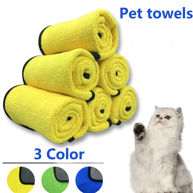 

Pet Dog Cat Bath Towel Soft Fiber Towels Quick-drying Bath Towel Convenient Pet Shop Cleaning Towel Pet Supplies Water-absorbent
