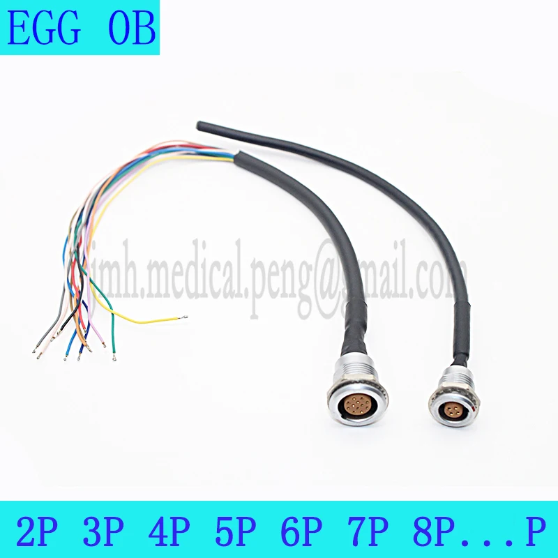 EGG 0B 2 3 4 5 6 Pin Female Socket Connector Flying Leads Cable Assemble EGG Connect PHG And FGG FHG Male Plug Lndustrial Camera