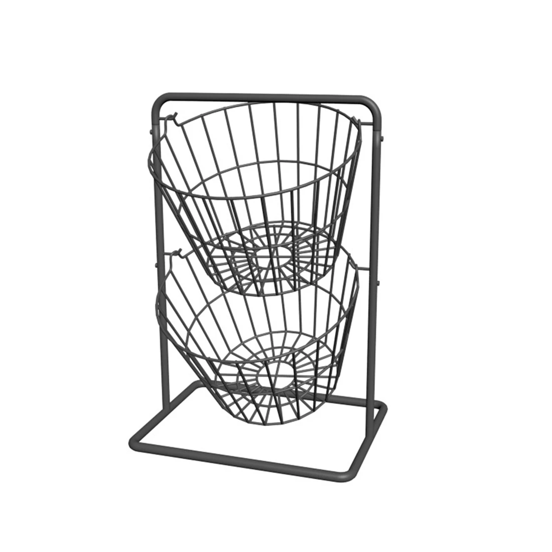 

2 Tier Fruit Basket Fruit Bowl for Kitchen Counter Bread Fruit and Vegetable Holder Storage Basket Wire Hanging Basket