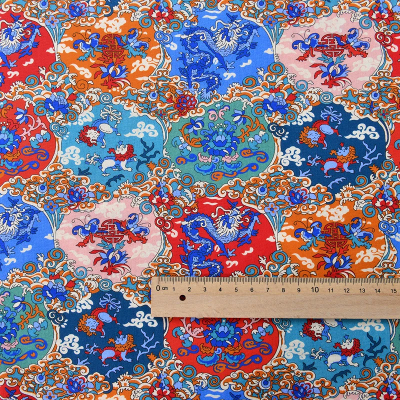 bawełniana tkanina popelinowa do szycia ręcznie robiona odzież DIY sukienka szelki koszula udekoruj druk cyfrowy obrotowa