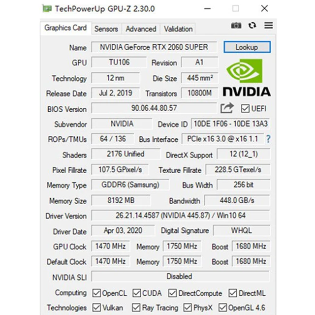 Mllse RTX 2060 Super 8GB Graphics Card GDDR6 256Bit PCIE PCI-E3.0 16X 1470MHz 2176units rtx 2060 super Gaming 8G Video Card 2