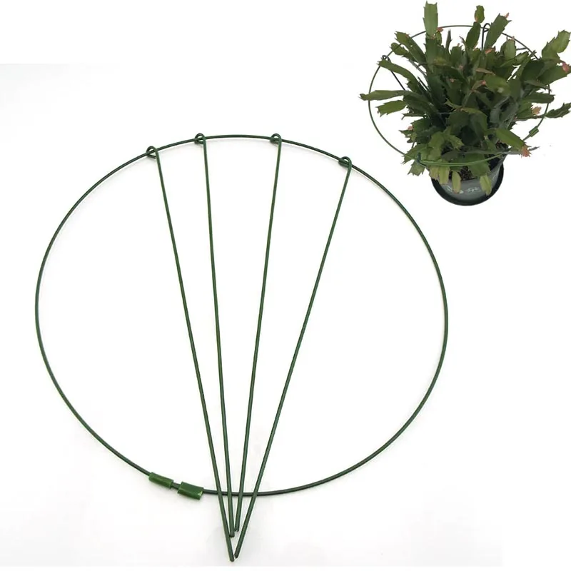 

Metal Garden Plant Flower grow Stand Support Stake Ring for Peony Herbaceous Trellis Iron Bonsai Stand Gardening Vegetables tool