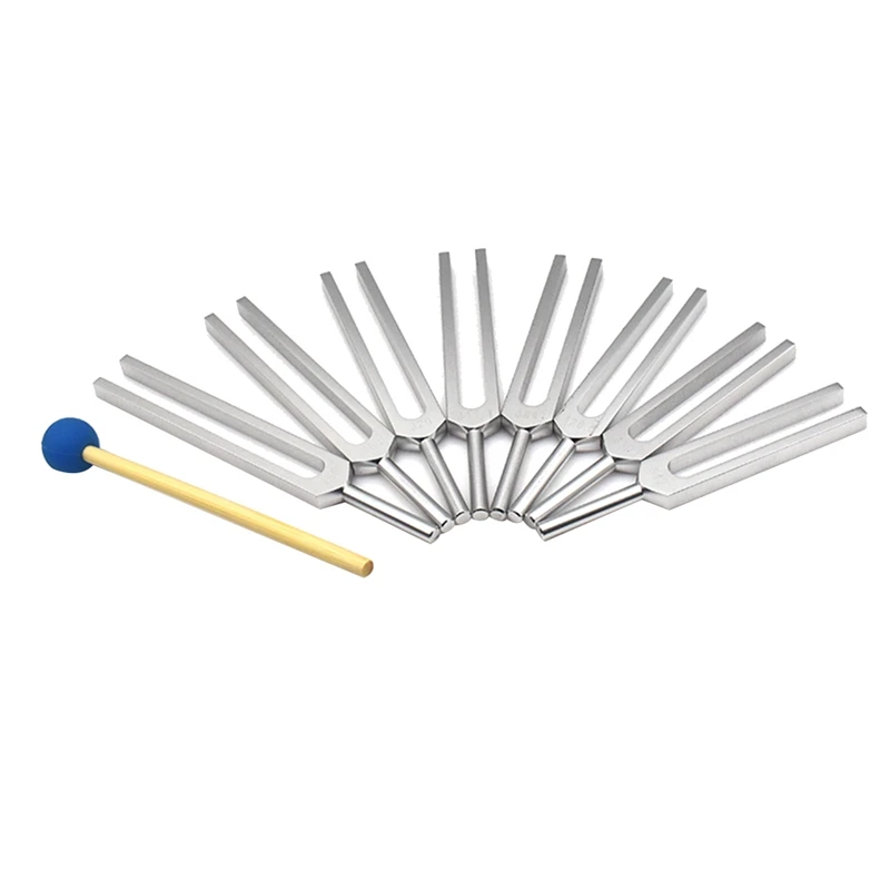 

8Pcs 256-512HZ Tuning Fork Set Health Physics Vibration Diagnostic + Mallet Vibration Therapy Tools For Healing Chakra