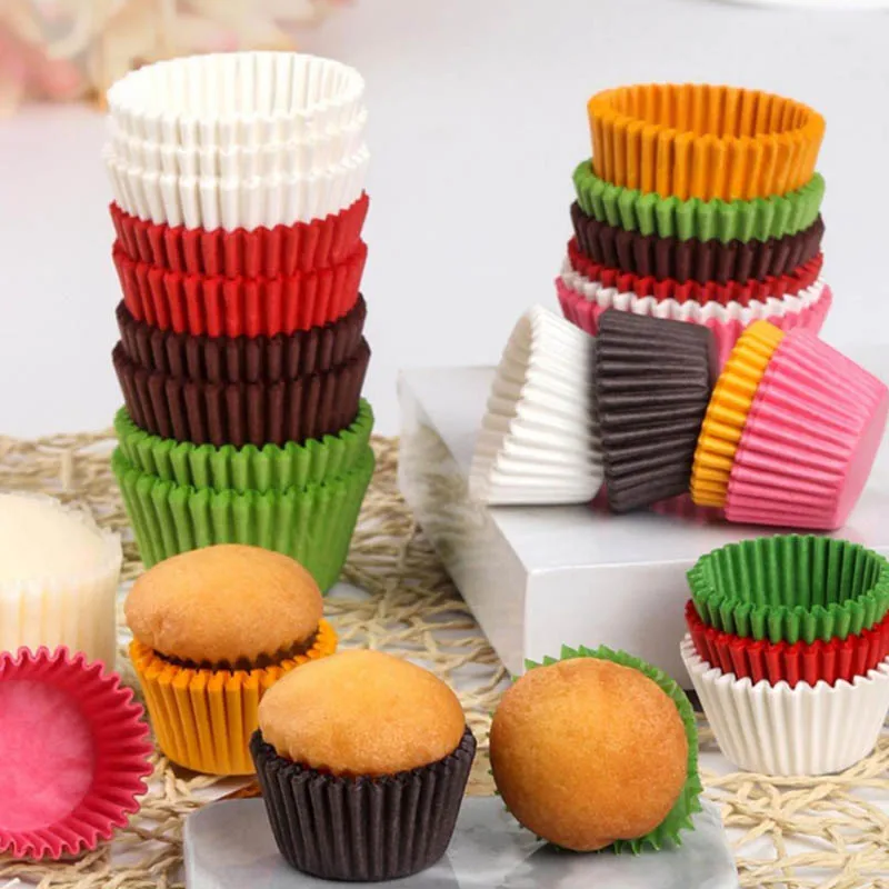 

1000Pcs Paper Cupcake Liner Muffin Egg Tart Bottom Bracket Cookie Baking Mold Chocolate Case Holder Wrapper Baking Decorating