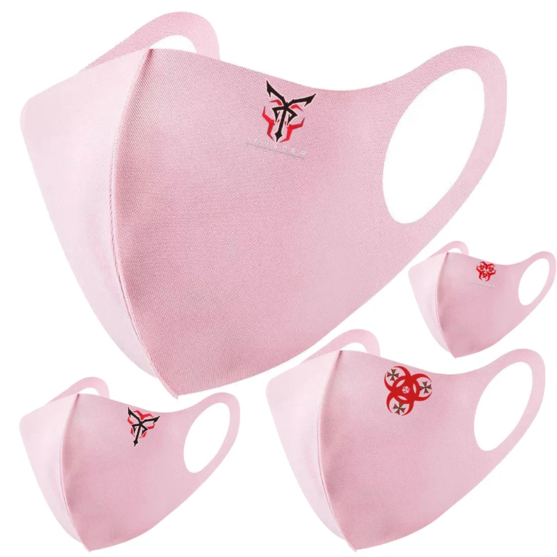

Four Seasons Женская Стандартная маска модная розовая ледяная шелковая печать дышащая 3D дизайнерская маска зонт