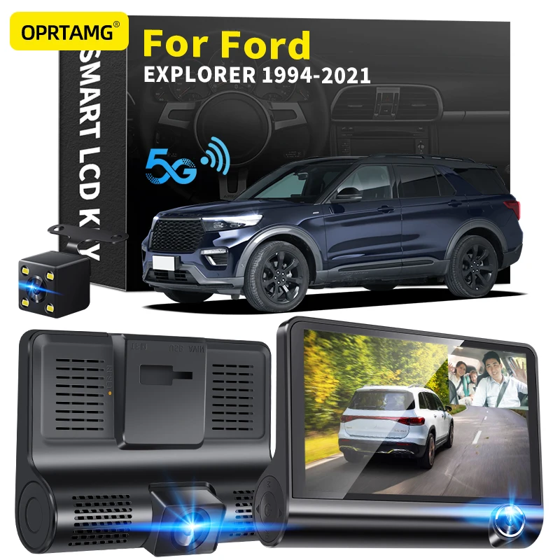 

OPRTAMG Dash Cam 540C6 Car DVR 3 Cameras Lens 4.0 Inch 1080P dashcam For Ford EXPLORER 1994 1995 1996-2018 2019 2020 2021 2022