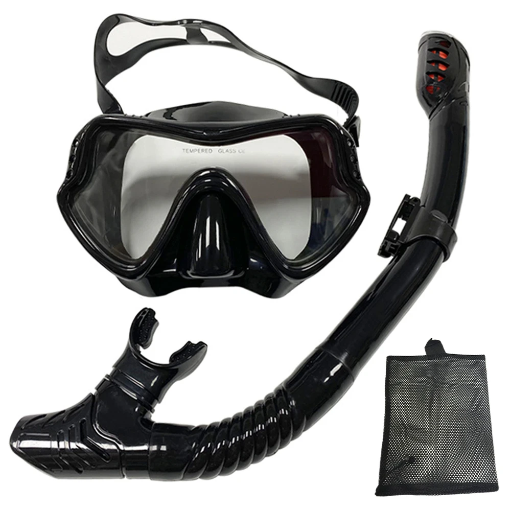 

Professional Diving Mask Snorkeling Mask Breath Tube Set Adult Silicone Anti-Fog Goggles Glasses Swimming Pool Diving Equipment