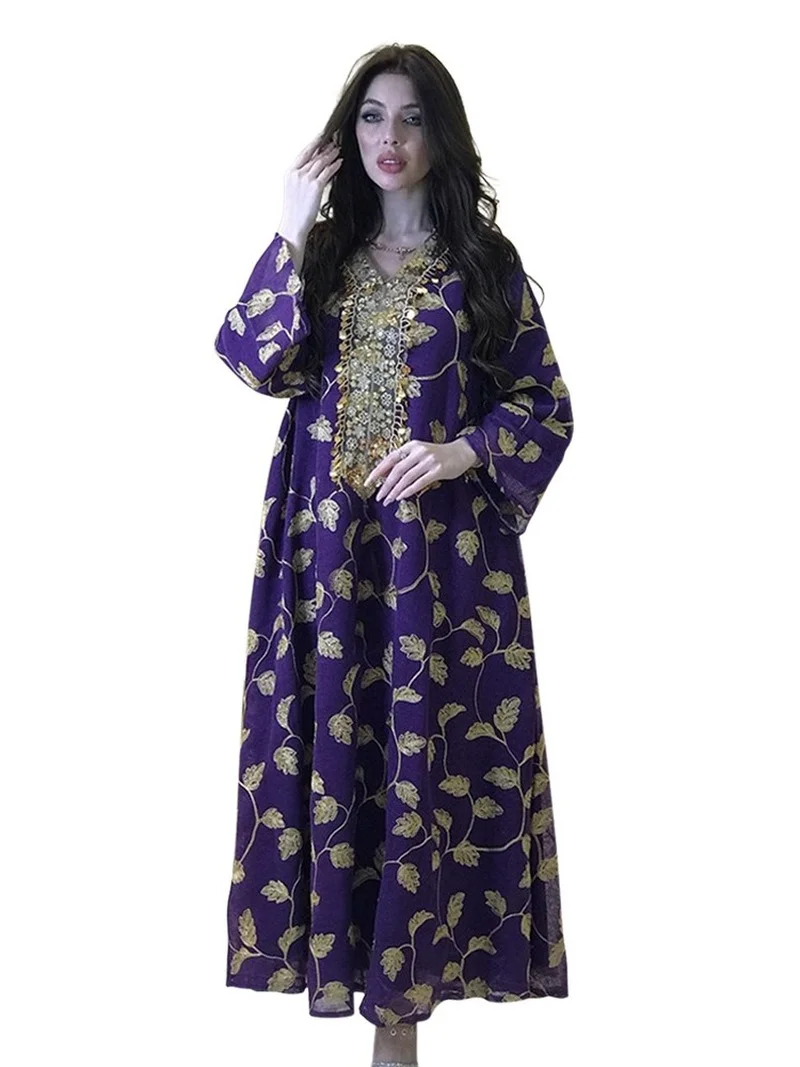 

Марокканское мусульманское платье, женская Абая, кафтаны, вечерние платья с блестками для женщин, женское длинное платье, женское платье, пл...