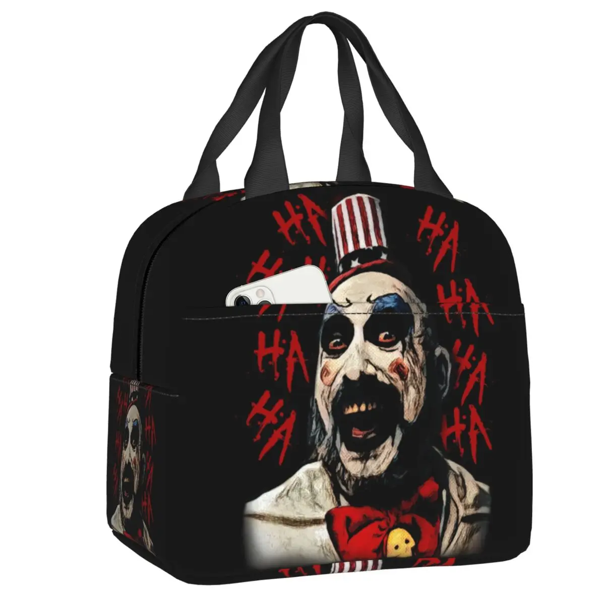 

Перезаряжаемый Ланч-бокс Captain Spaulding для женщин, водонепроницаемая Термосумка с термоизоляцией из фильма «ужас Клоун» для студентов