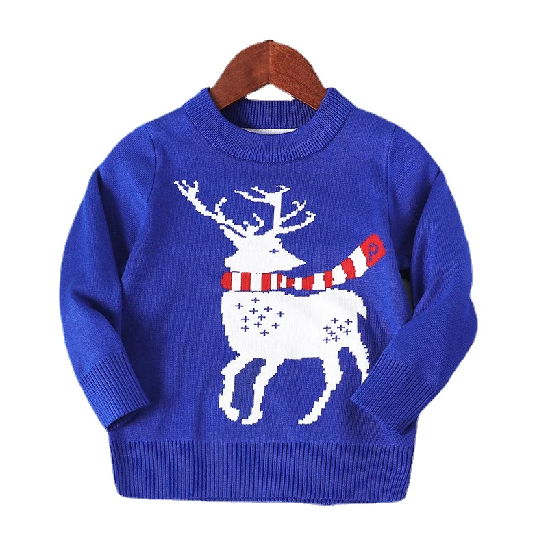 Детский свитер новый осенне-зимний Рождественский модный для мальчиков и