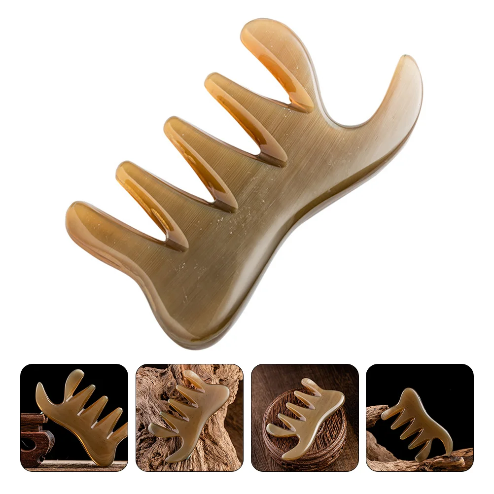 

Combhair Tool Sha Guascraping Scalp Horn Tools Guasha Ox Widefor Head Brush Trigger Combs Tingler Natural Pointspa Stimulation